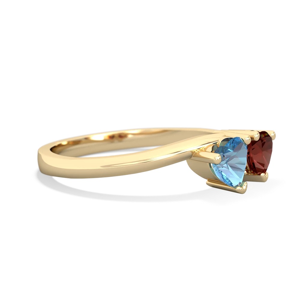 Blue Topaz Sweethearts 14K Yellow Gold ring R5260