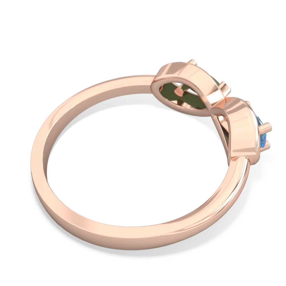 Blue Topaz Infinity 14K Rose Gold ring R5050