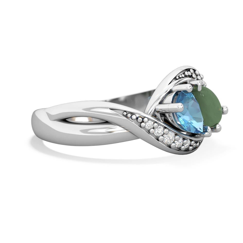 Blue Topaz Summer Winds 14K White Gold ring R5342