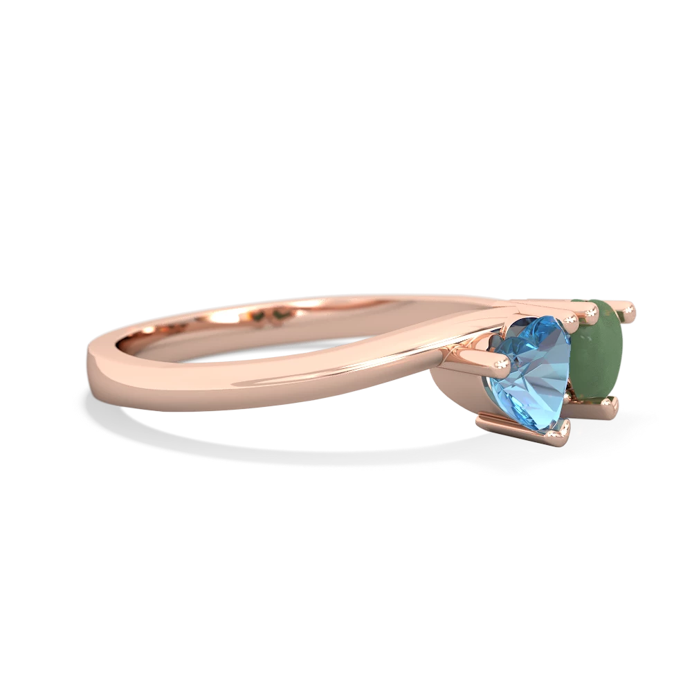 Blue Topaz Sweethearts 14K Rose Gold ring R5260