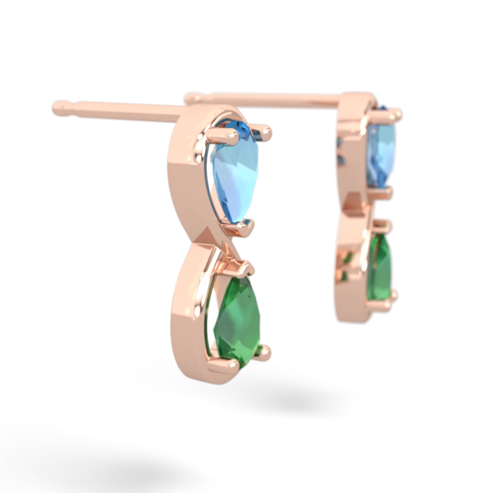 Blue Topaz Infinity 14K Rose Gold earrings E5050