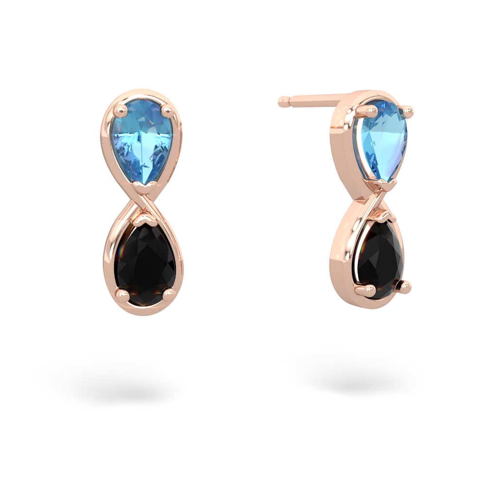 Blue Topaz Infinity 14K Rose Gold earrings E5050