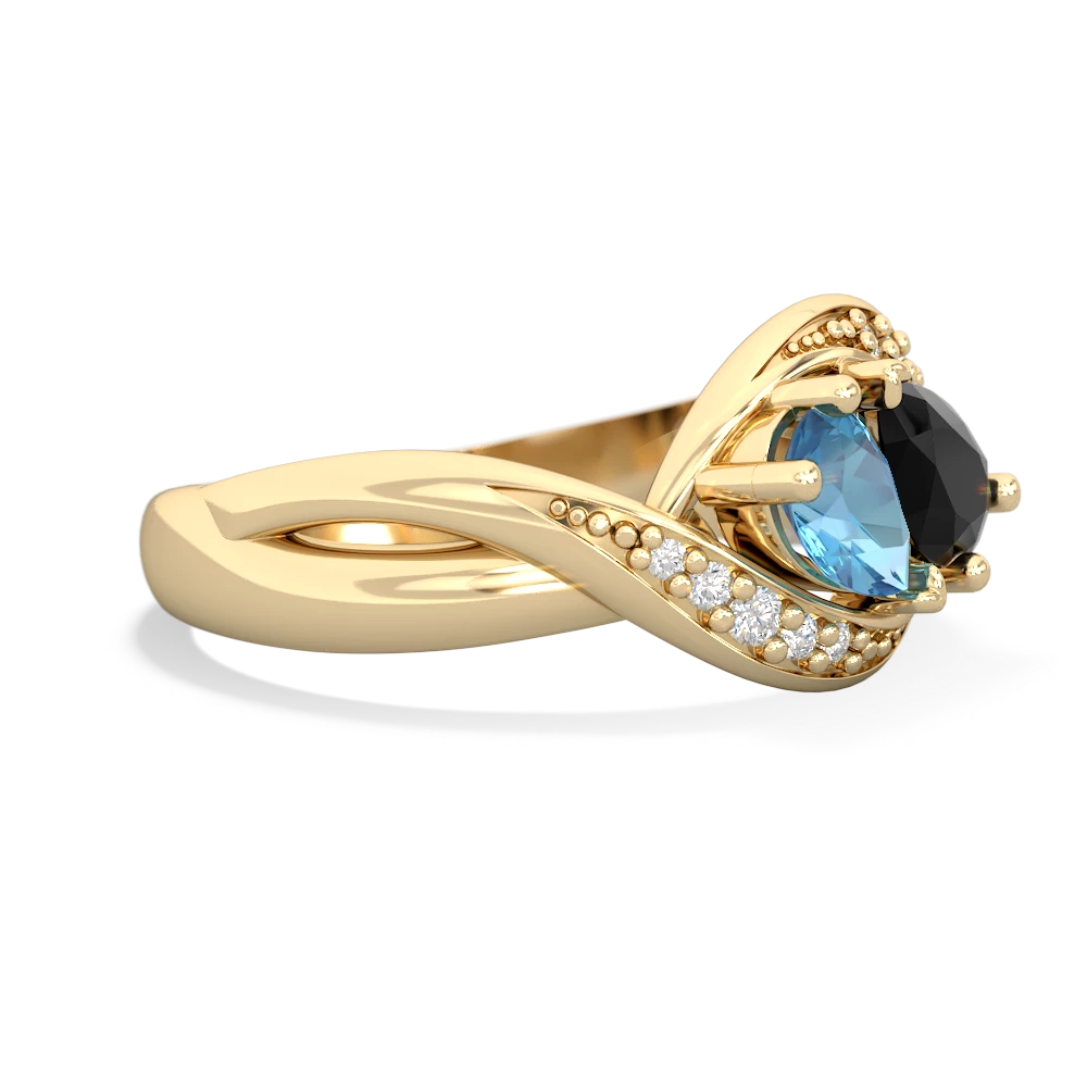 Blue Topaz Summer Winds 14K Yellow Gold ring R5342