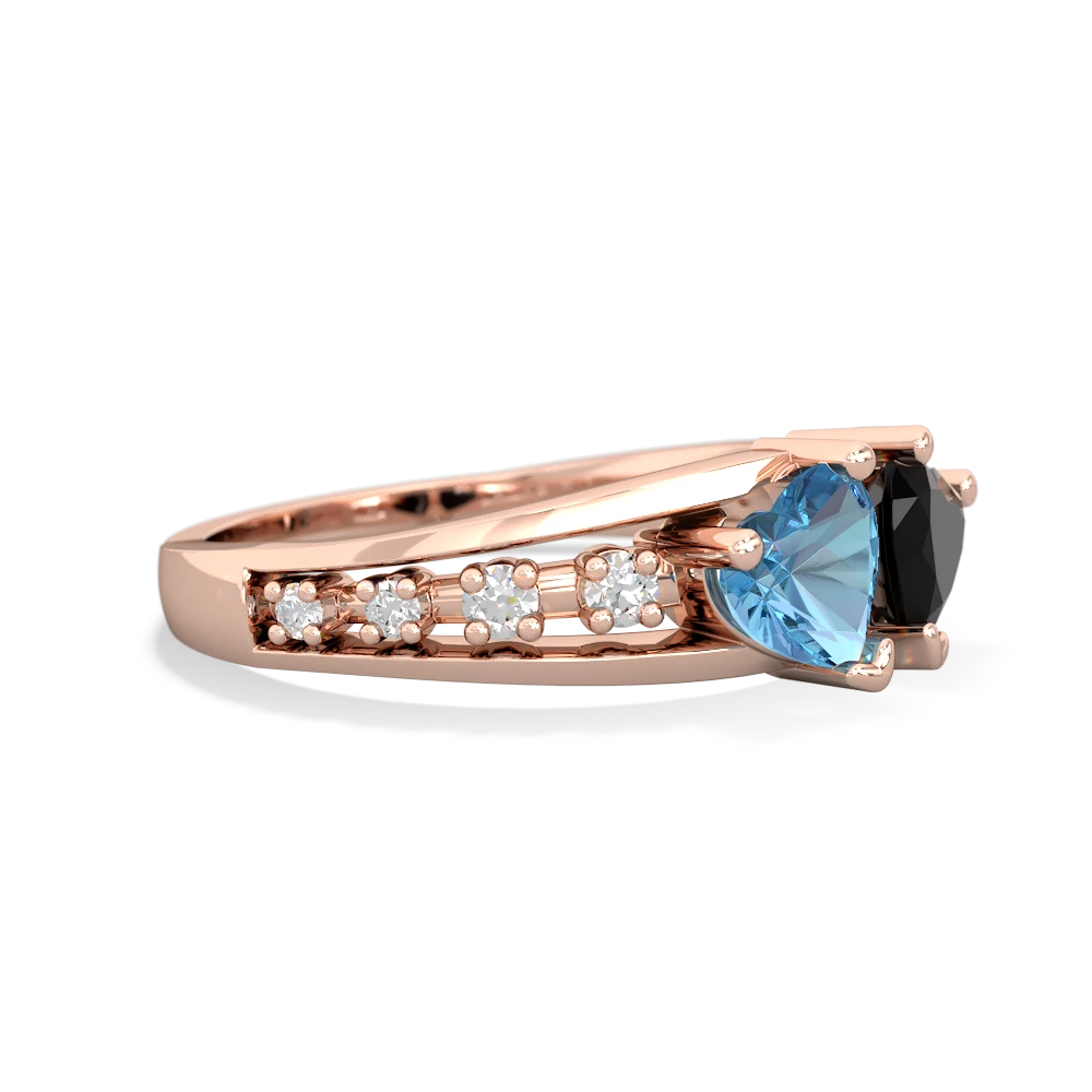 Blue Topaz Heart To Heart 14K Rose Gold ring R3342