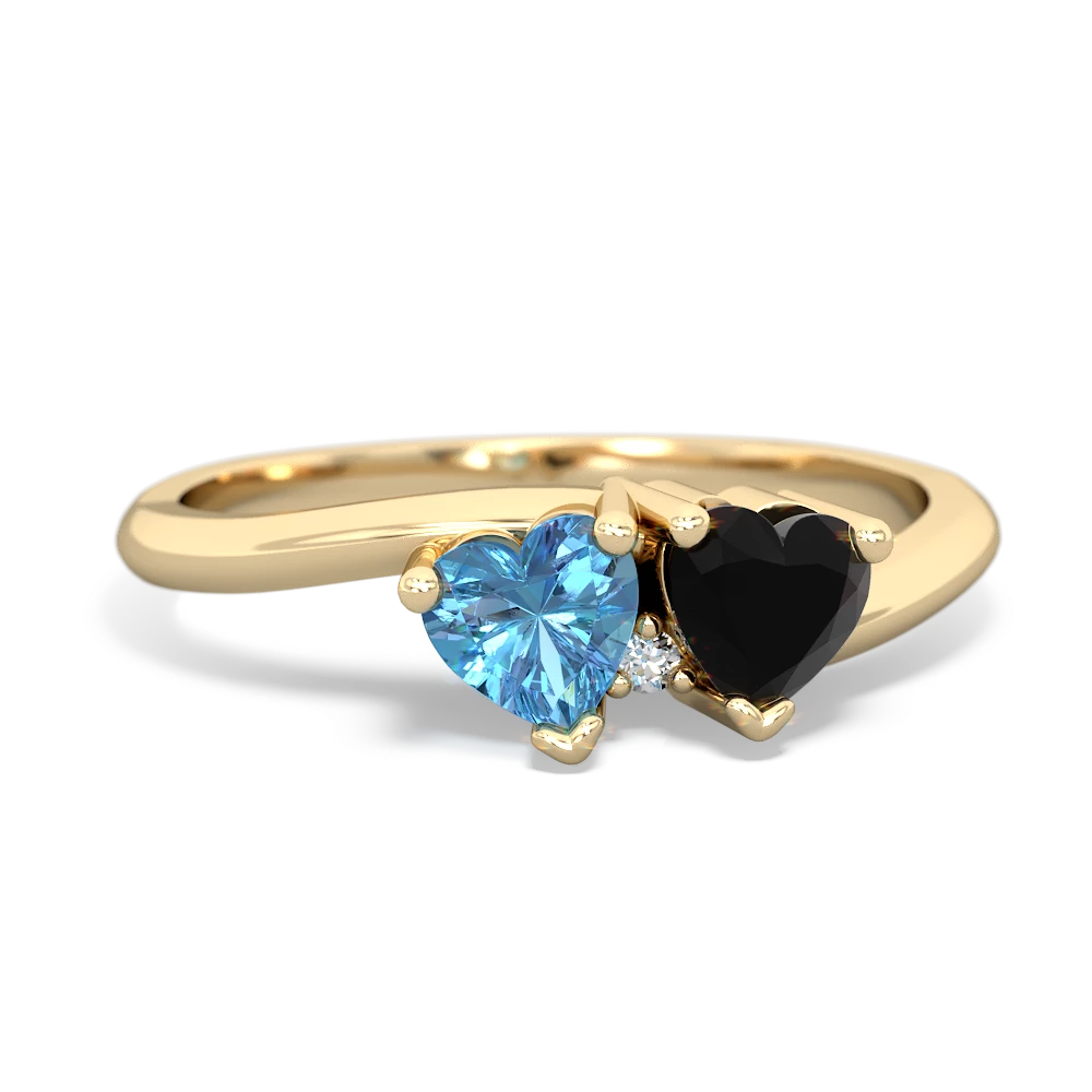 Blue Topaz Sweethearts 14K Yellow Gold ring R5260