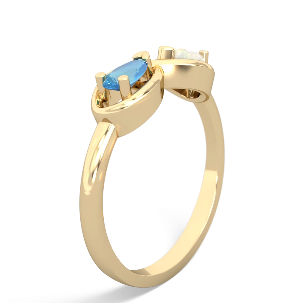 Blue Topaz Infinity 14K Yellow Gold ring R5050