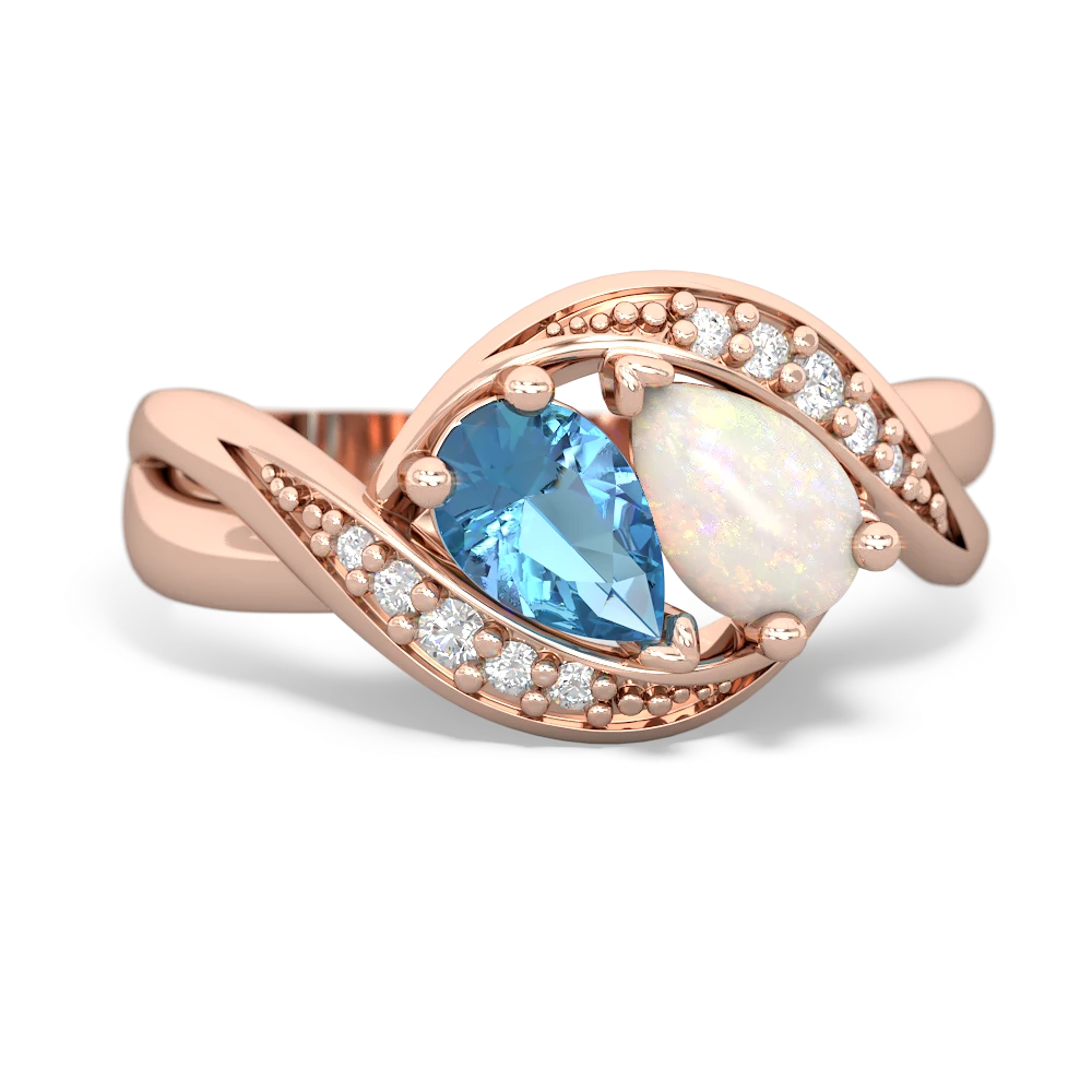 Blue Topaz Summer Winds 14K Rose Gold ring R5342