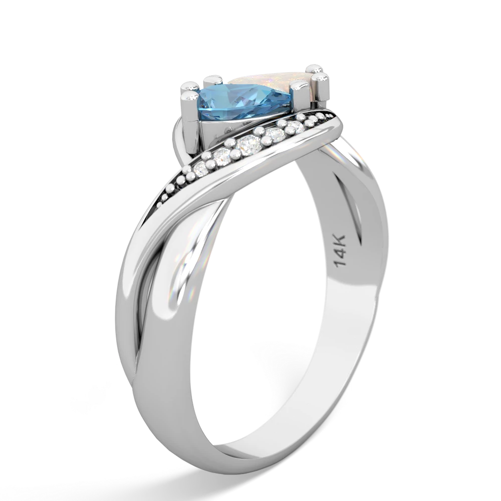 Blue Topaz Summer Winds 14K White Gold ring R5342