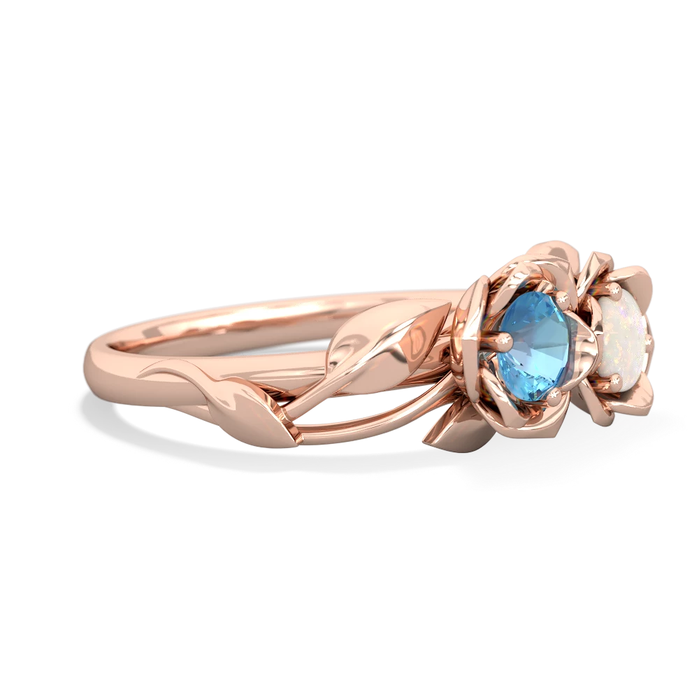 Blue Topaz Rose Garden 14K Rose Gold ring R5510