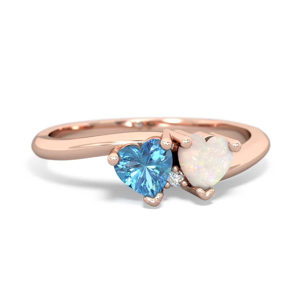 Blue Topaz Sweethearts 14K Rose Gold ring R5260