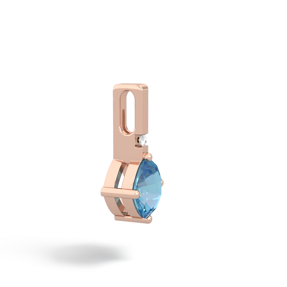 Blue Topaz Simply Elegant 14K Rose Gold pendant P2489
