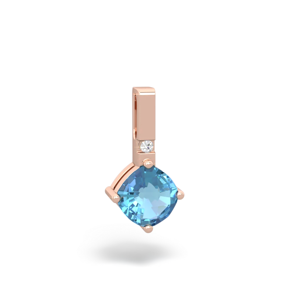 Blue Topaz Simply Elegant 14K Rose Gold pendant P2489