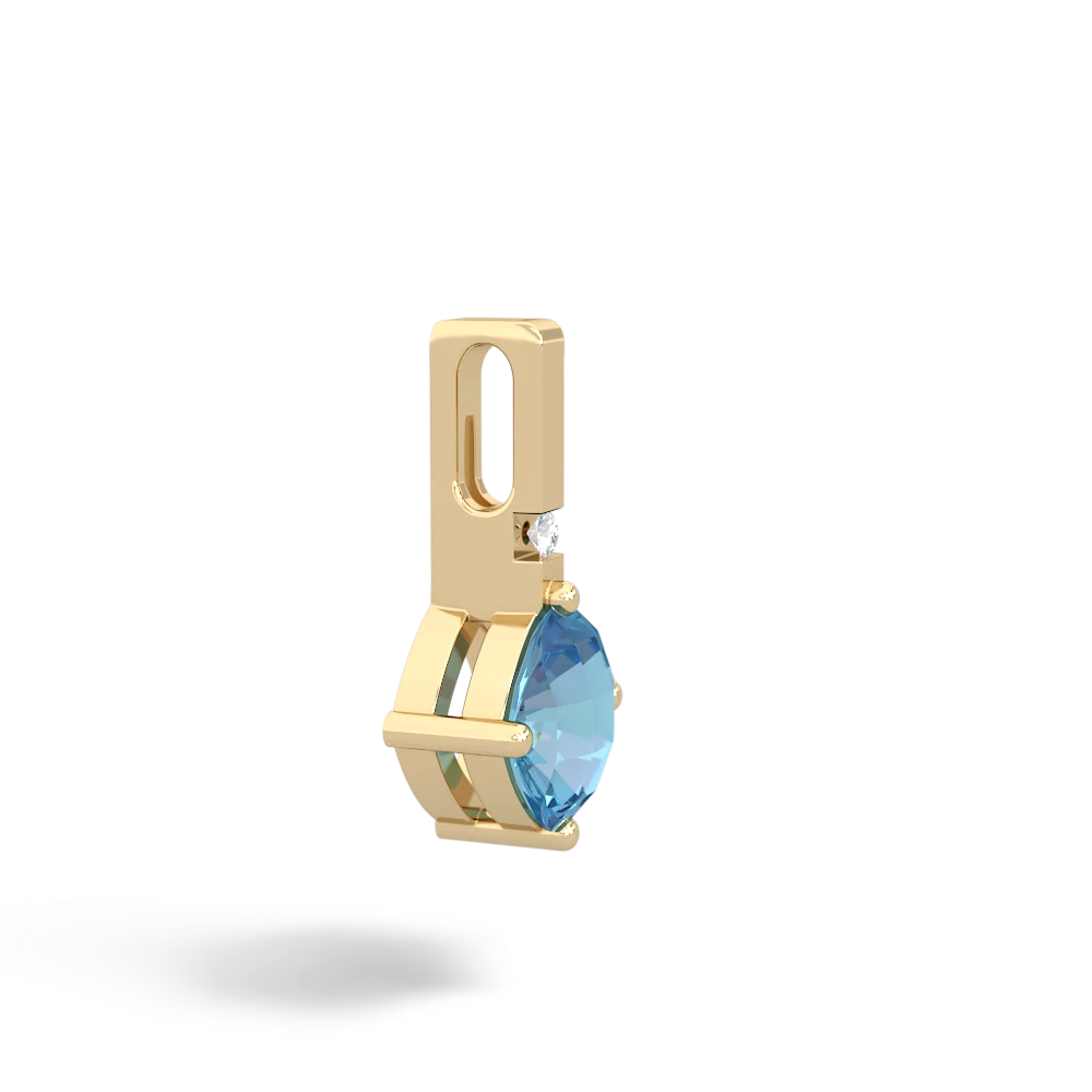 Blue Topaz Simply Elegant 14K Yellow Gold pendant P2489