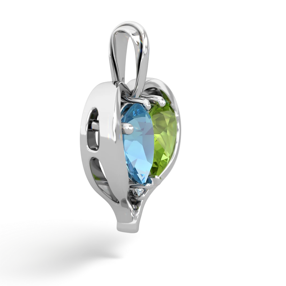 Blue topaz shop and peridot necklace