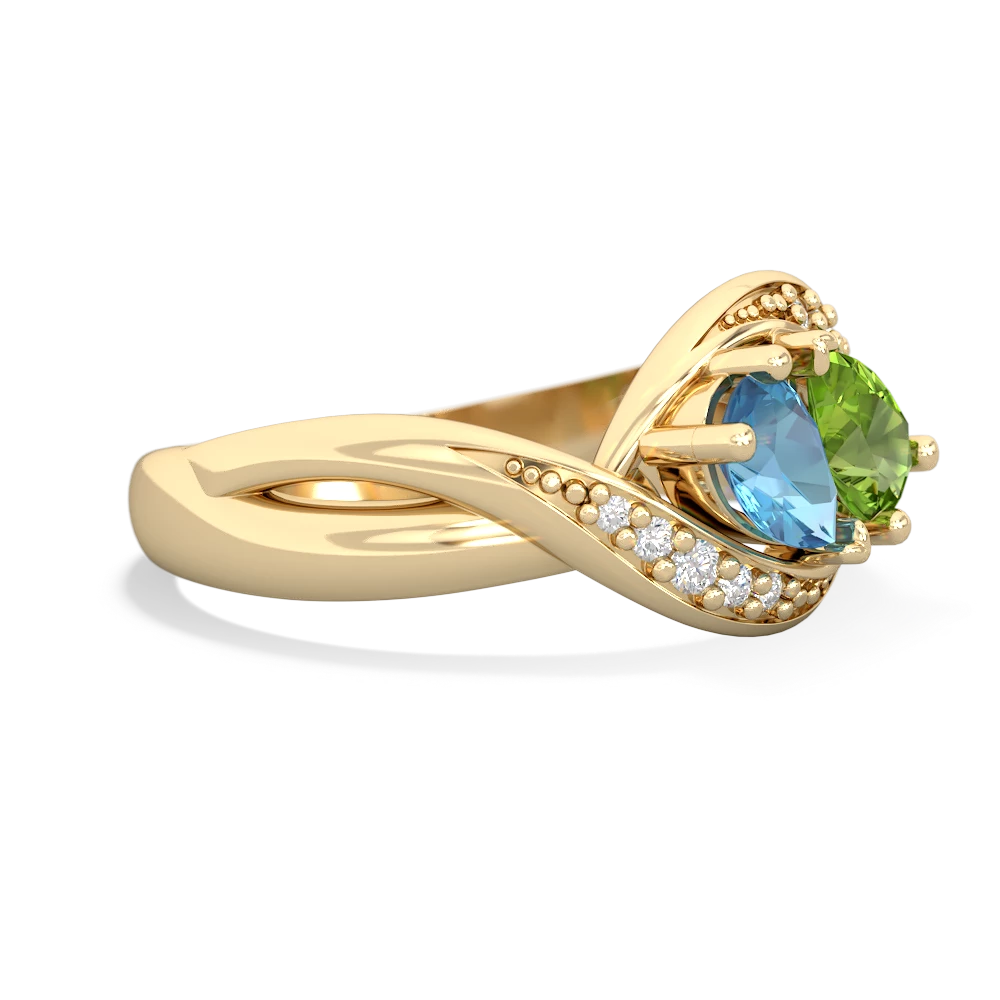 Blue Topaz Summer Winds 14K Yellow Gold ring R5342