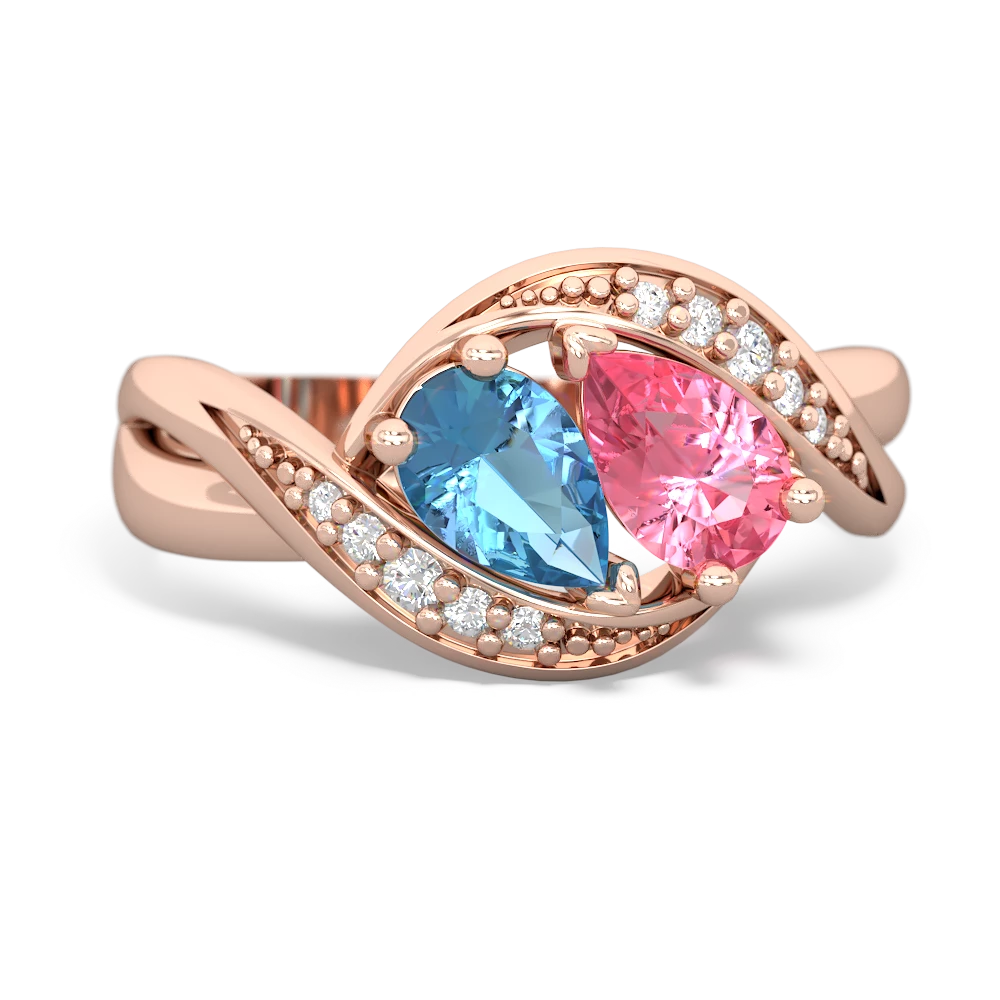 Blue Topaz Summer Winds 14K Rose Gold ring R5342