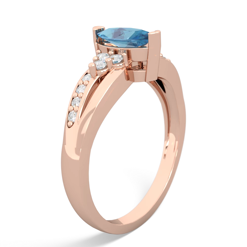 Blue Topaz Royal Marquise 14K Rose Gold ring R2343