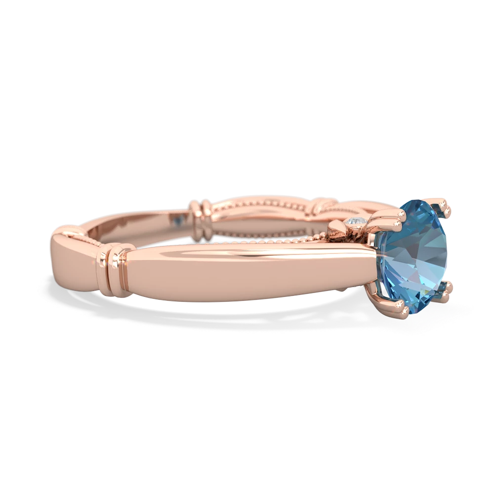 Blue Topaz Renaissance 14K Rose Gold ring R27806RD