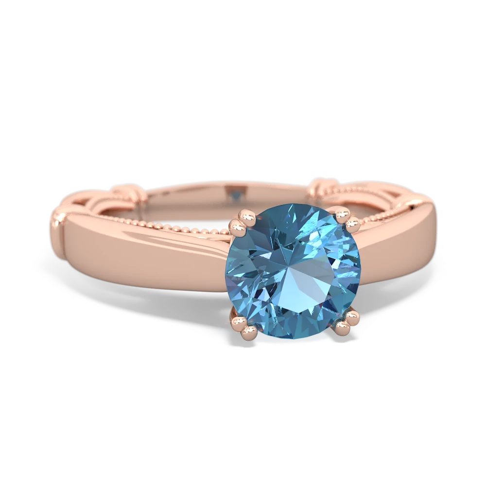 Blue Topaz Renaissance 14K Rose Gold ring R27806RD