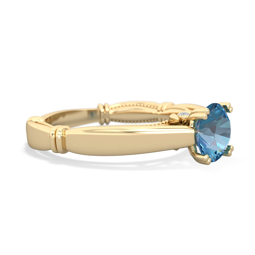 Blue Topaz Renaissance 14K Yellow Gold ring R27806RD