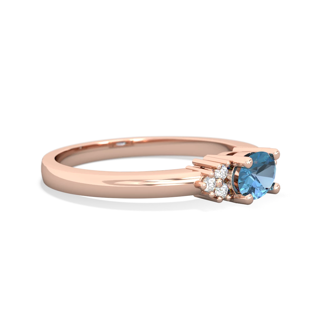 Blue Topaz Simply Elegant East-West 14K Rose Gold ring R2480