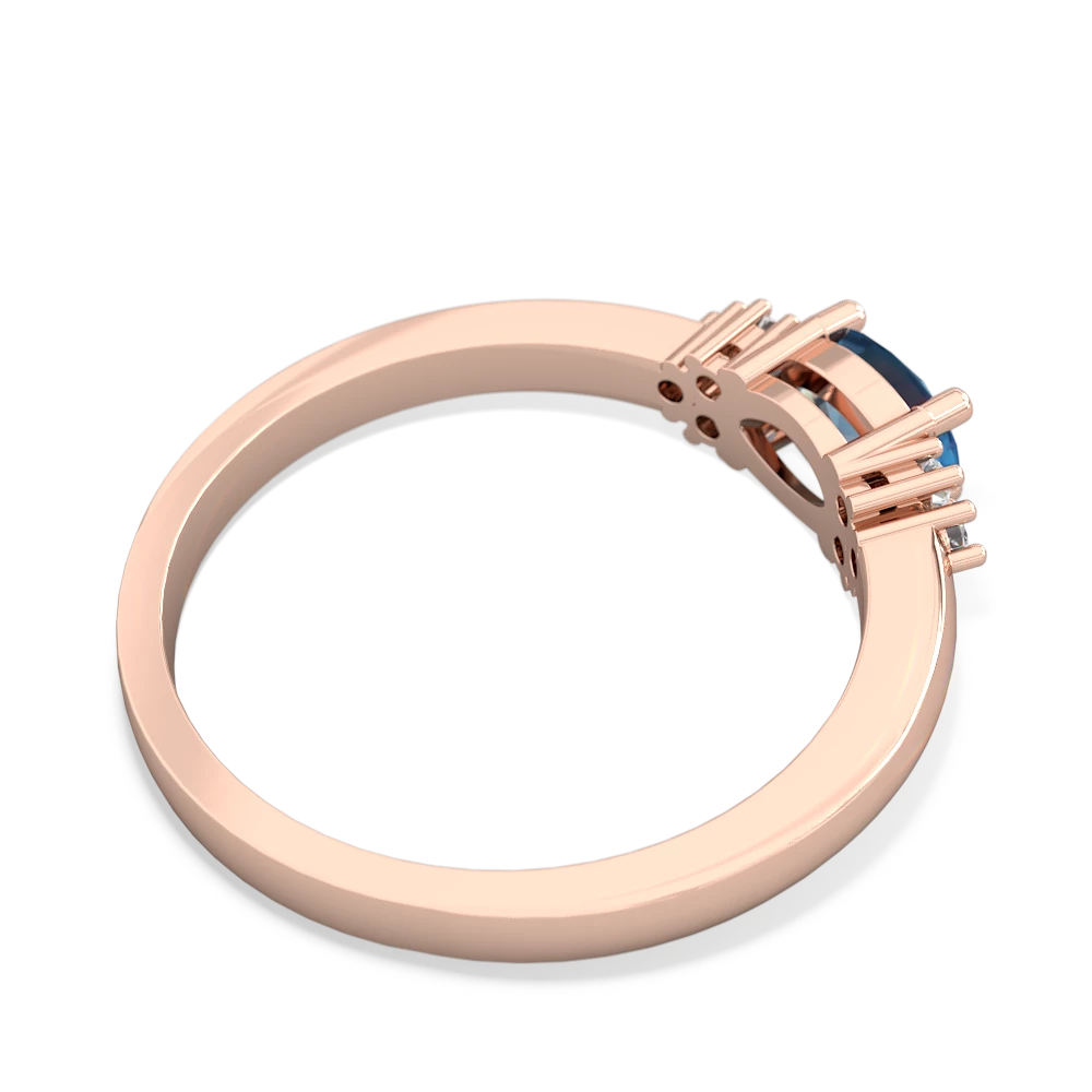 Blue Topaz Simply Elegant East-West 14K Rose Gold ring R2480