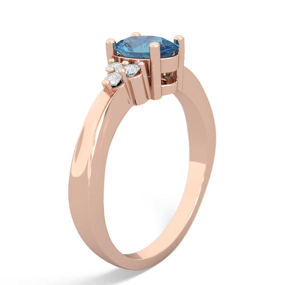 Blue Topaz Simply Elegant 14K Rose Gold ring R2113