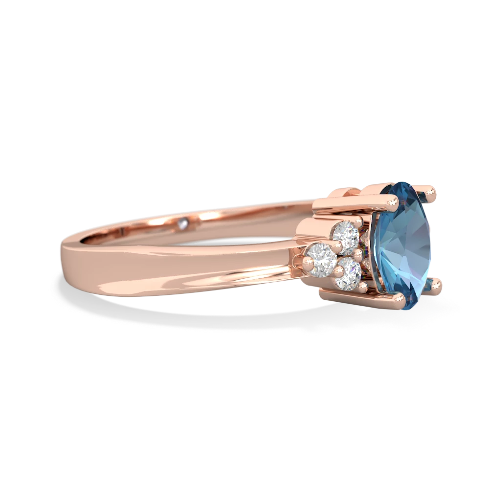 Blue Topaz Simply Elegant 14K Rose Gold ring R2113