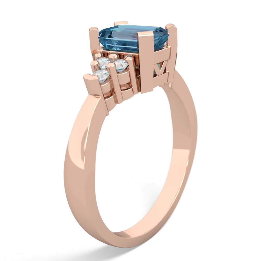 Blue Topaz Timeless Classic 14K Rose Gold ring R2591
