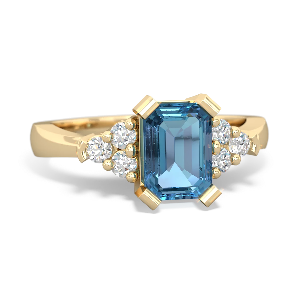 Blue Topaz Timeless Classic 14K Yellow Gold ring R2591