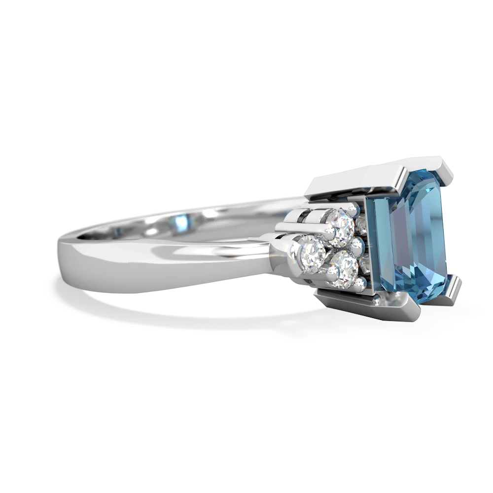 Blue Topaz Timeless Classic 14K White Gold ring R2591