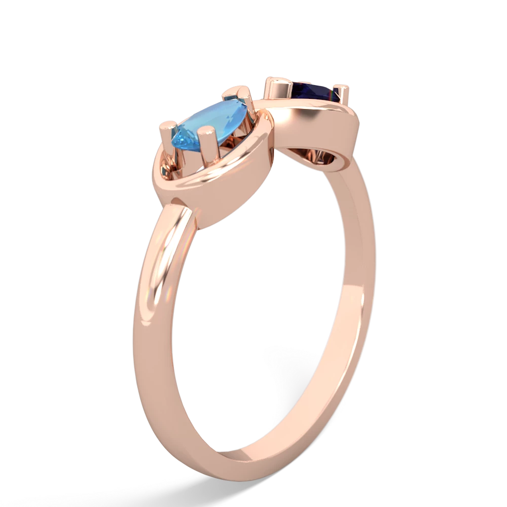 Blue Topaz Infinity 14K Rose Gold ring R5050