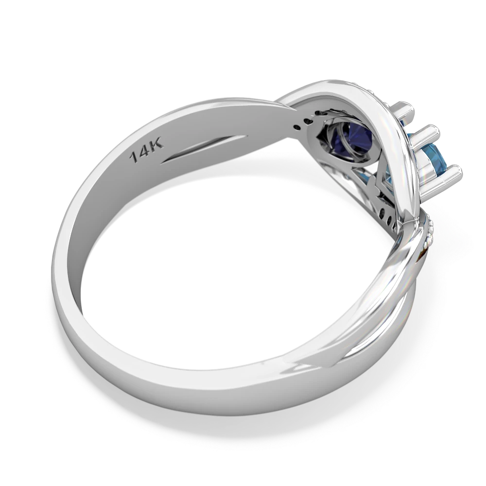 Blue Topaz Summer Winds 14K White Gold ring R5342