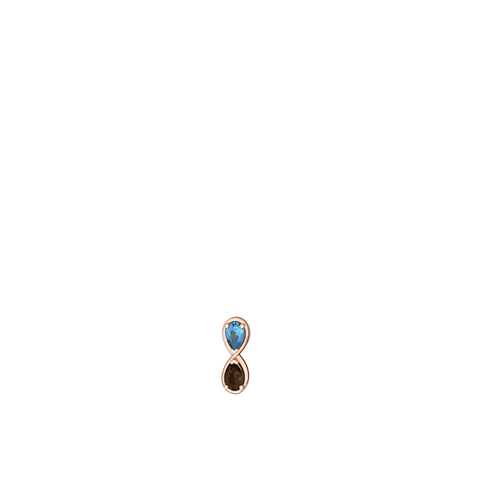 Blue Topaz Infinity 14K Rose Gold earrings E5050