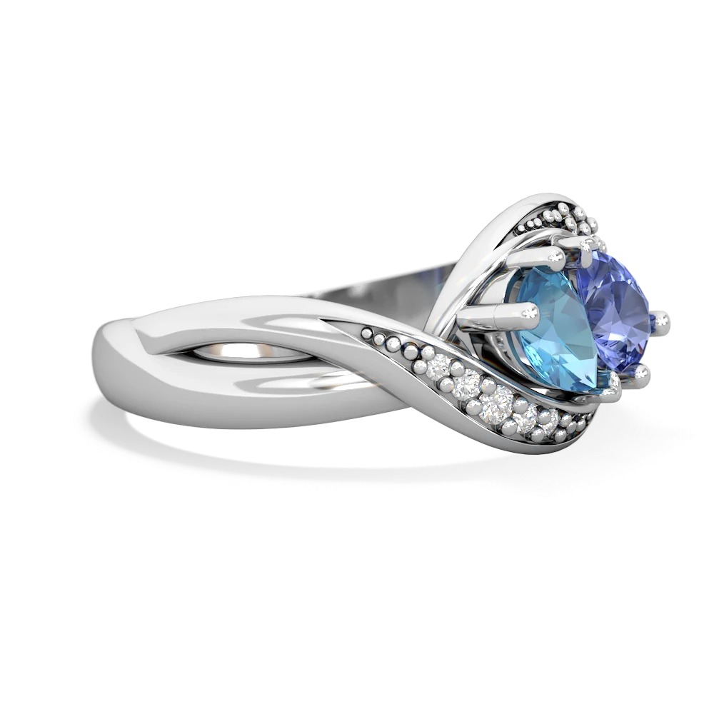 Blue Topaz Summer Winds 14K White Gold ring R5342