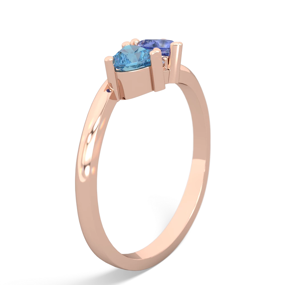 Blue Topaz Sweethearts 14K Rose Gold ring R5260