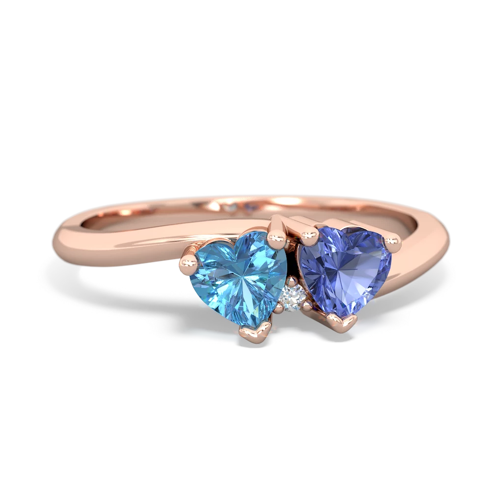 Blue Topaz Sweethearts 14K Rose Gold ring R5260