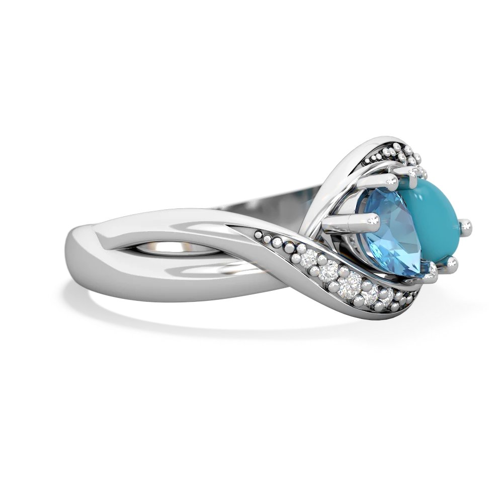 Blue Topaz Summer Winds 14K White Gold ring R5342