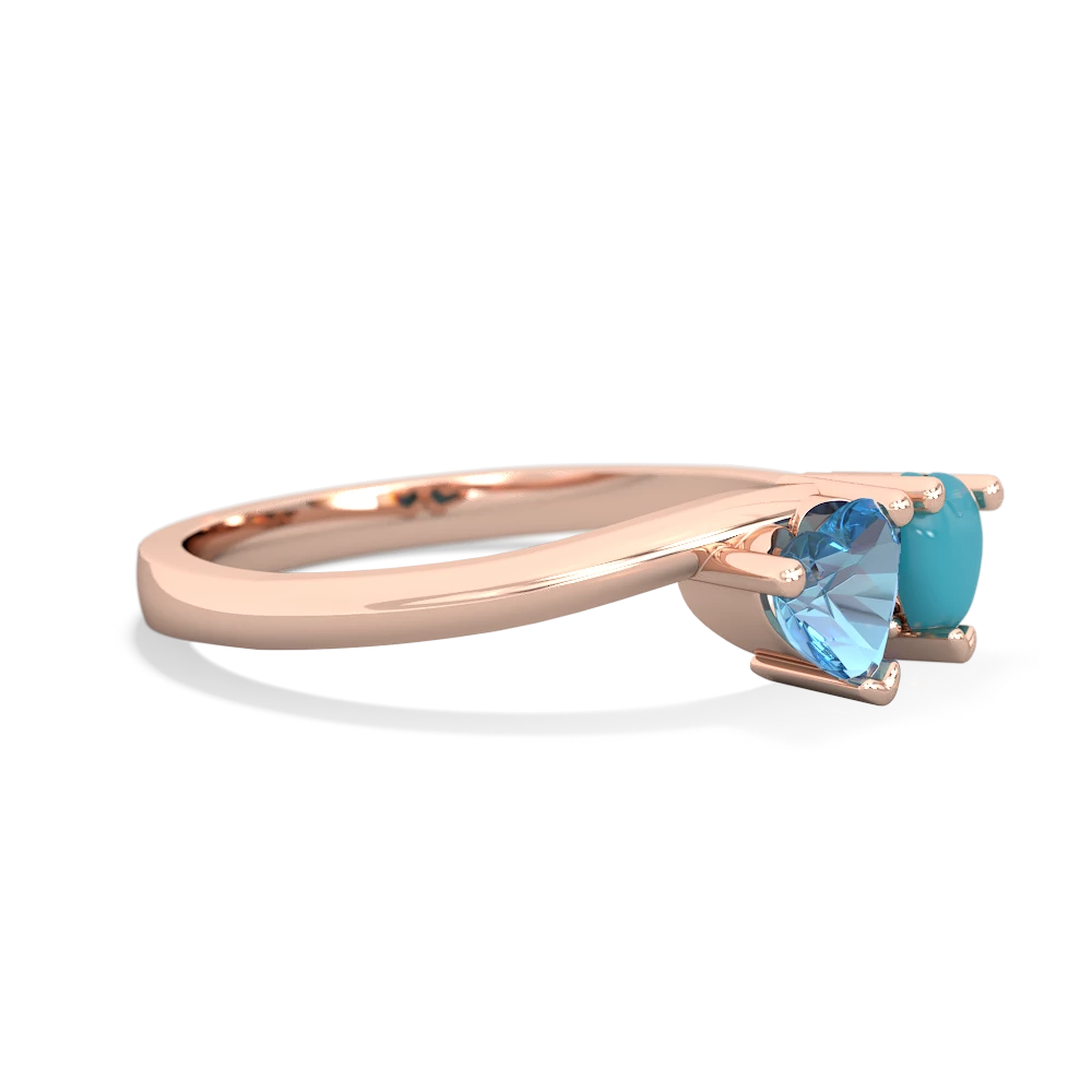 Blue Topaz Sweethearts 14K Rose Gold ring R5260