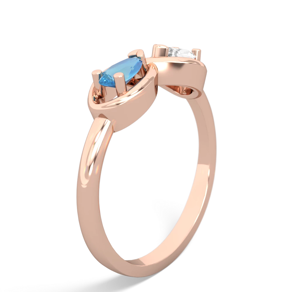 Blue Topaz Infinity 14K Rose Gold ring R5050