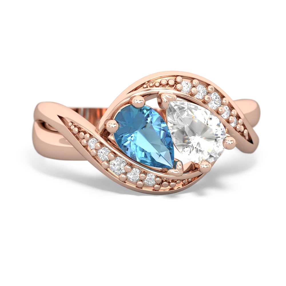 Blue Topaz Summer Winds 14K Rose Gold ring R5342