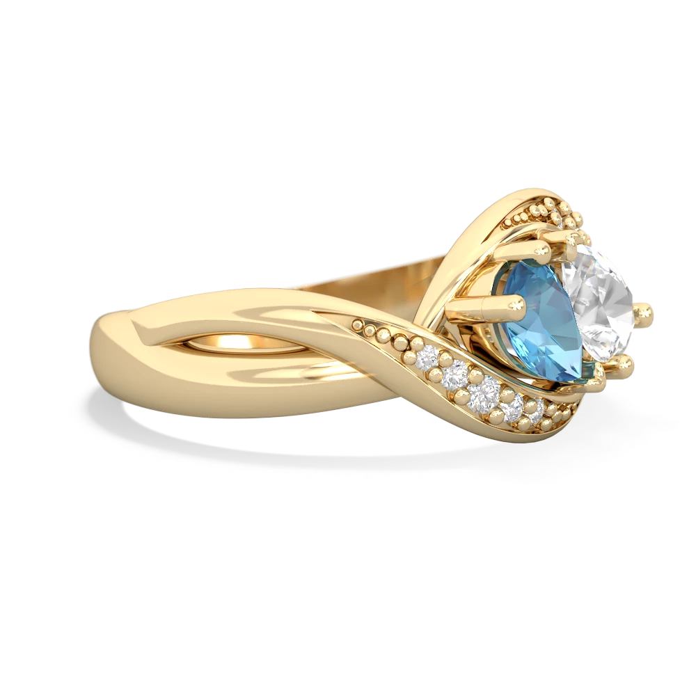 Blue Topaz Summer Winds 14K Yellow Gold ring R5342