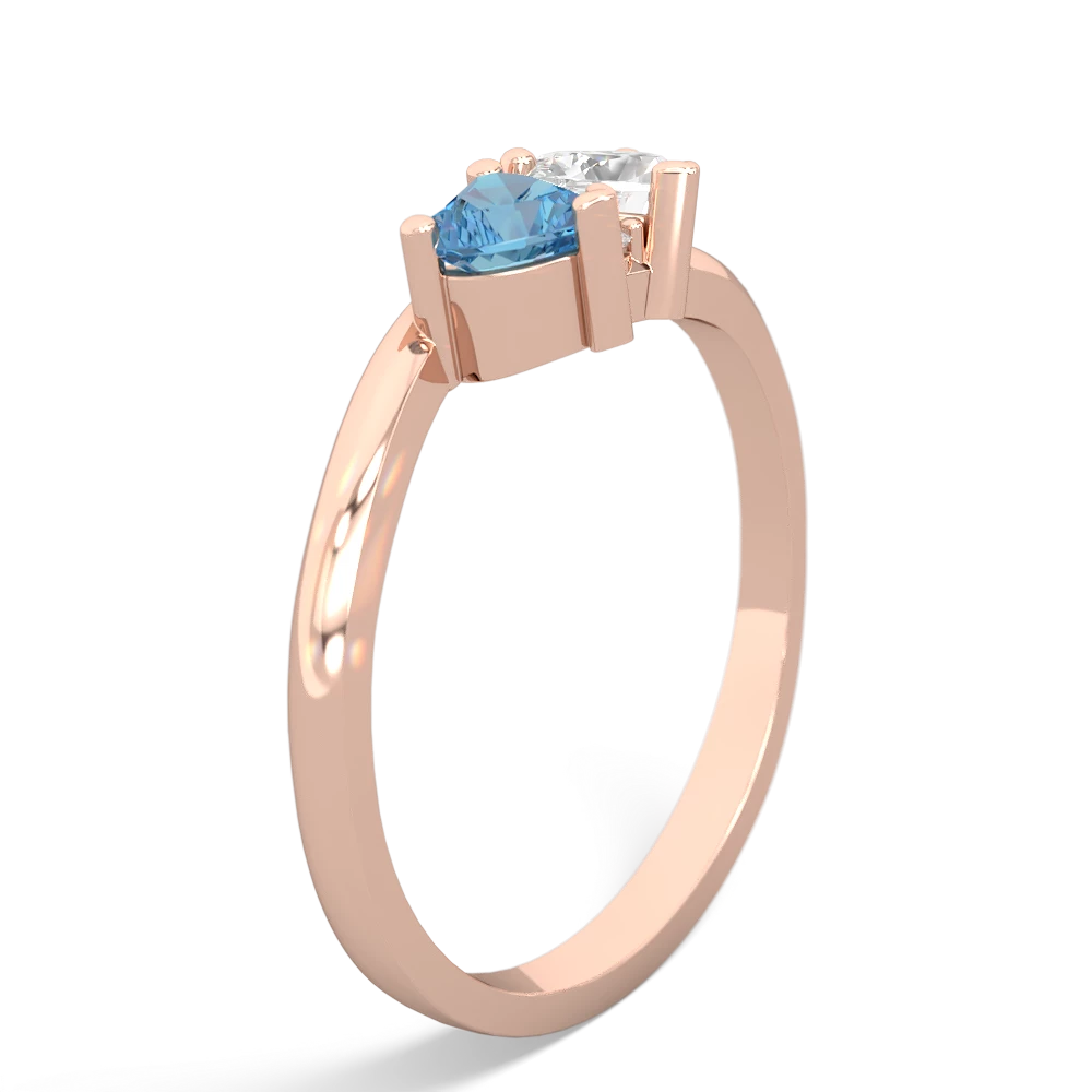 Blue Topaz Sweethearts 14K Rose Gold ring R5260