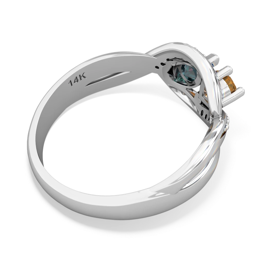 Citrine Summer Winds 14K White Gold ring R5342