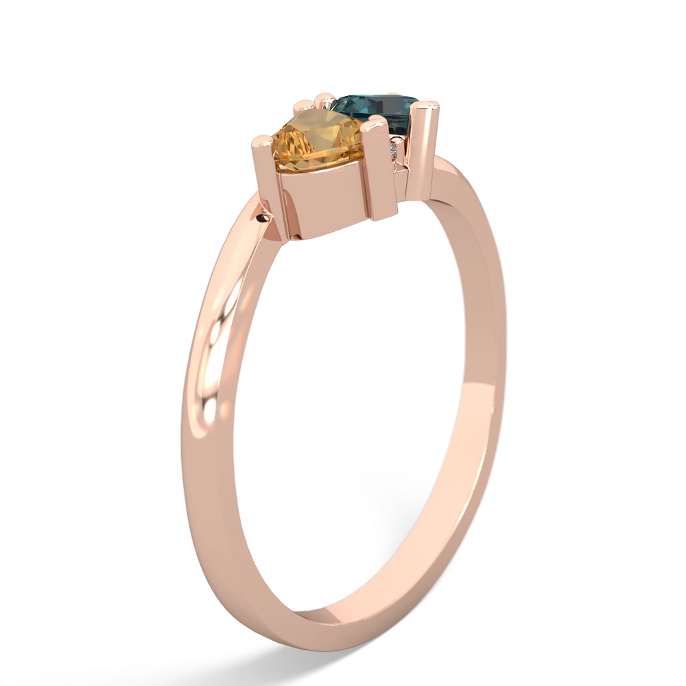 Citrine Sweethearts 14K Rose Gold ring R5260