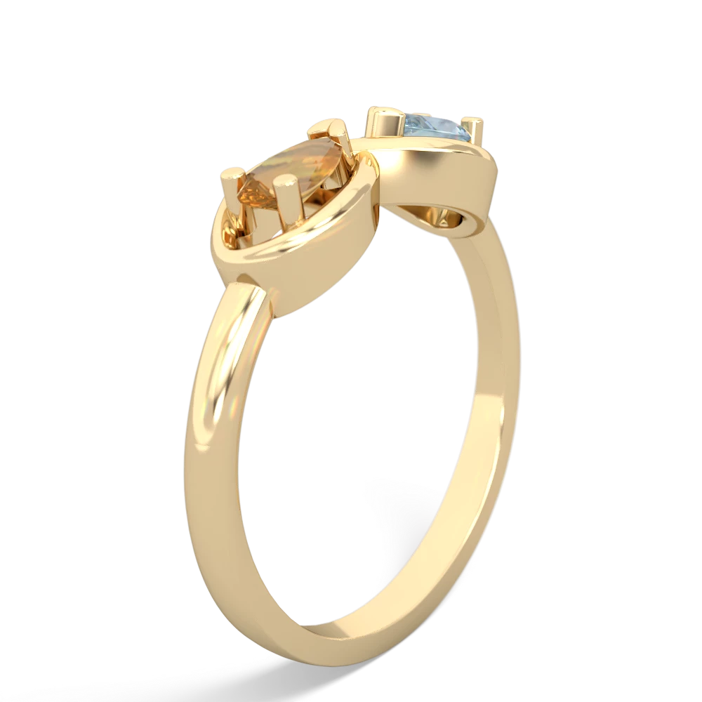 Citrine Infinity 14K Yellow Gold ring R5050