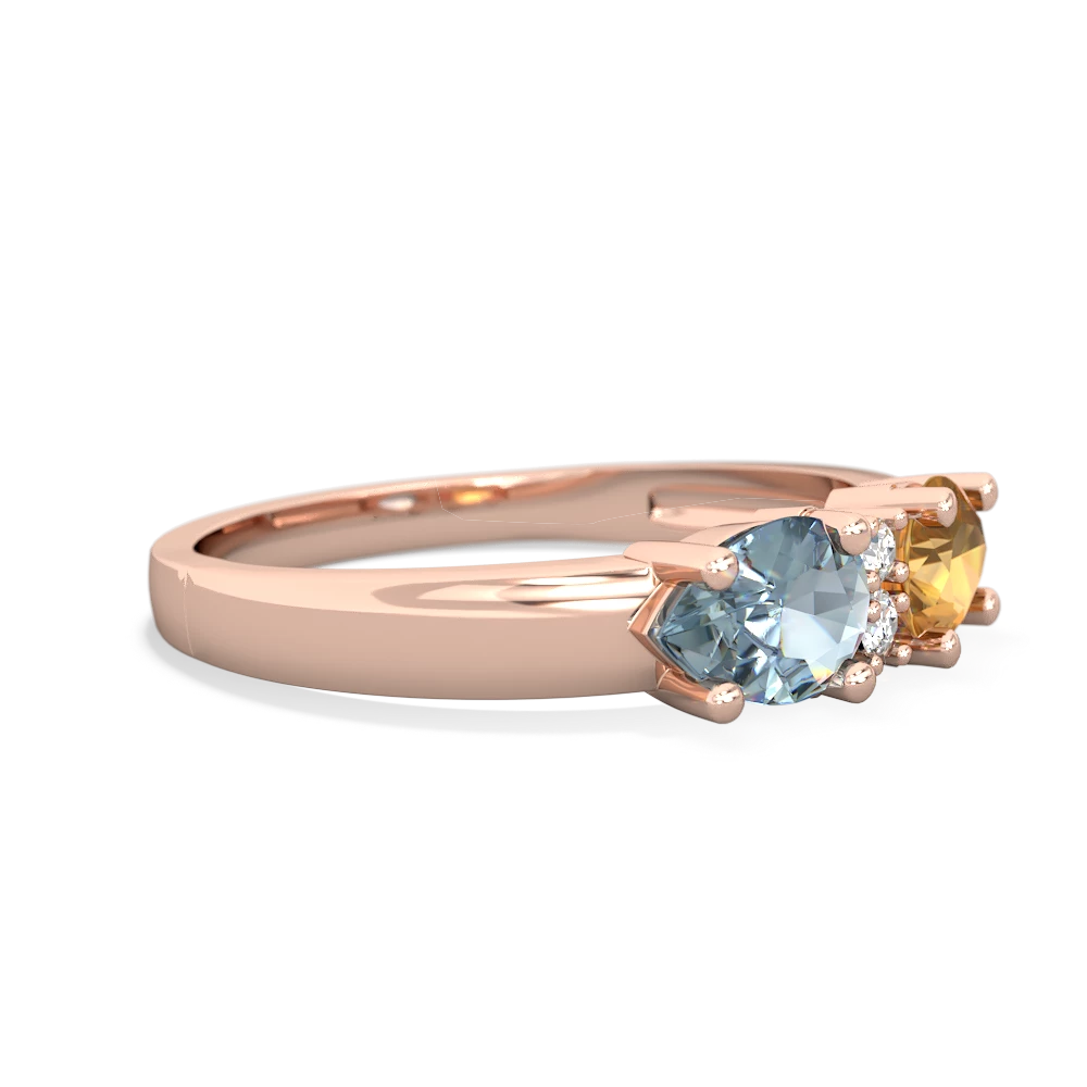 Citrine Pear Bowtie 14K Rose Gold ring R0865