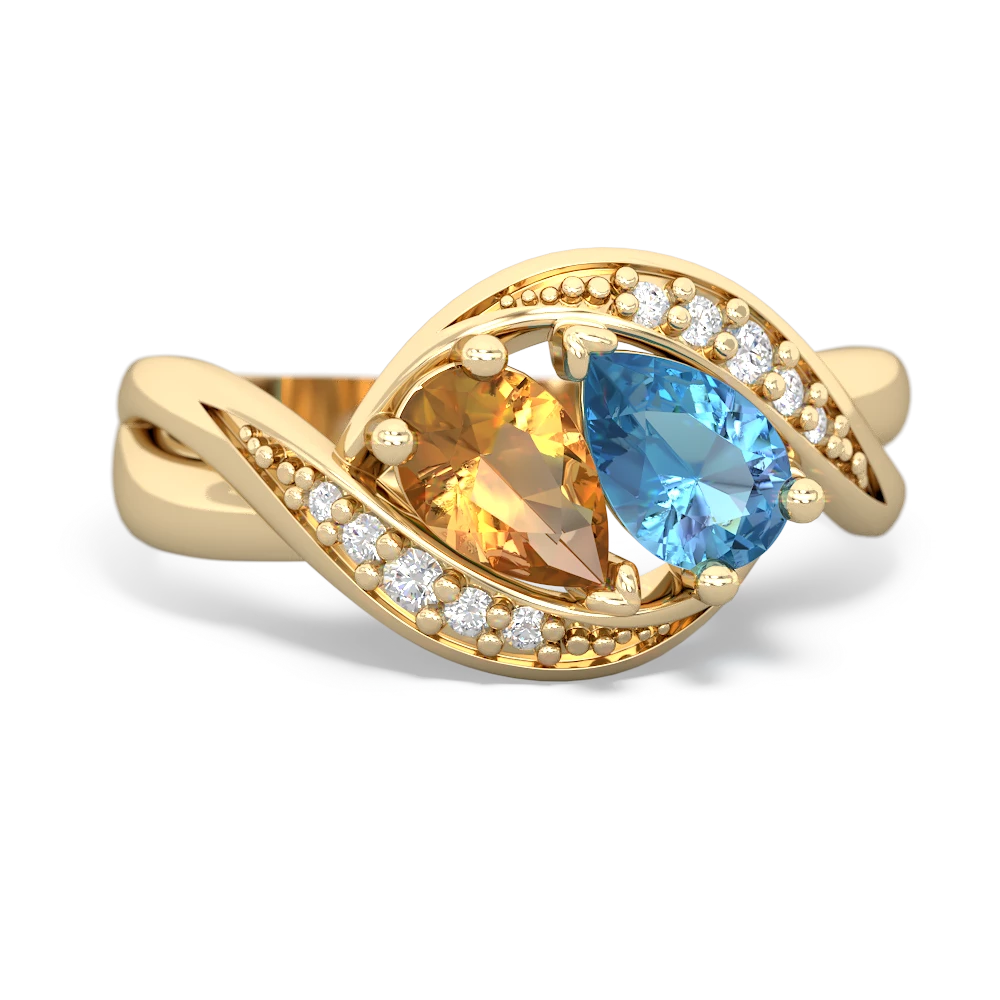 Citrine Summer Winds 14K Yellow Gold ring R5342