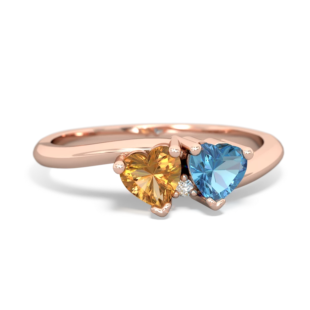 Citrine Sweethearts 14K Rose Gold ring R5260