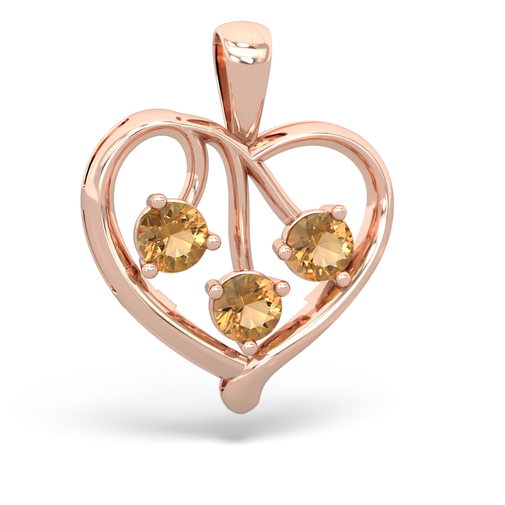 Alexandrite Glowing Heart 14K Rose Gold pendant P2233